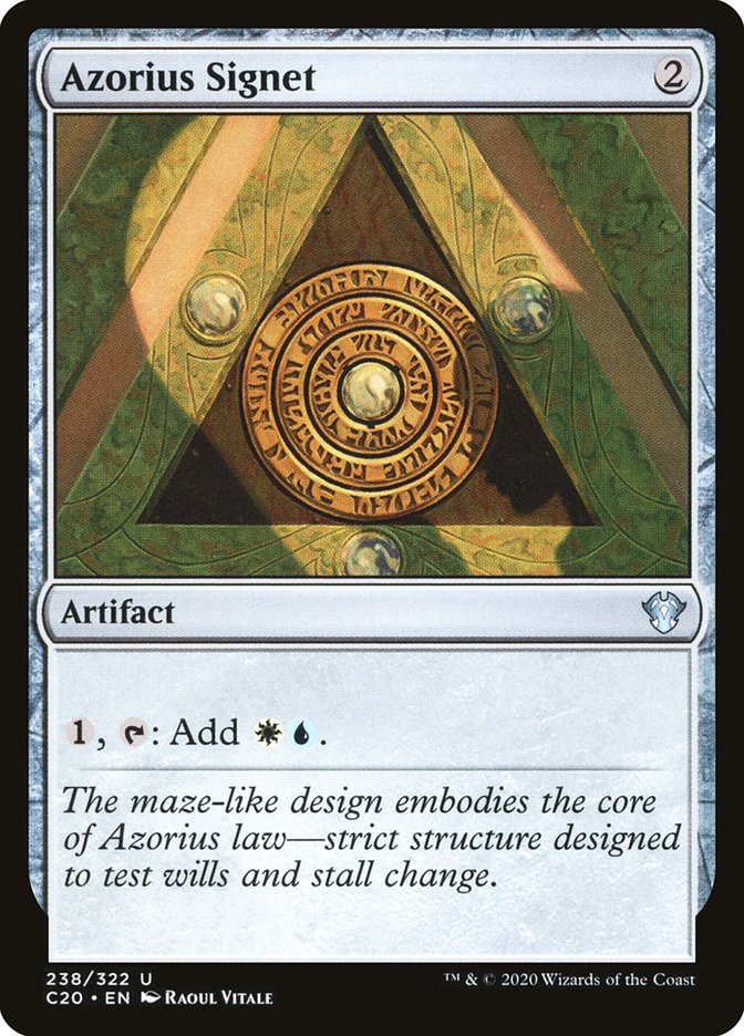 Azorius Signet [Commander 2020] | The Time Vault CA