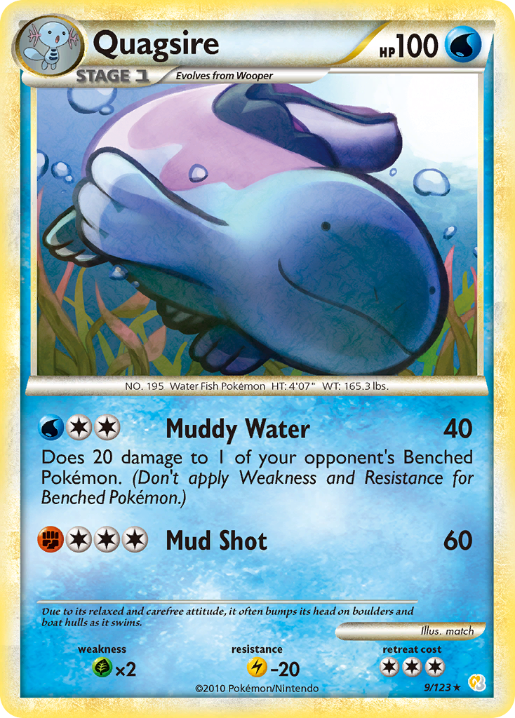 Quagsire (9/123) [HeartGold & SoulSilver: Base Set] | The Time Vault CA