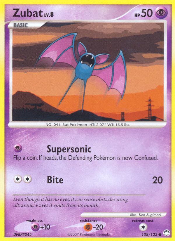 Zubat (108/123) [Diamond & Pearl: Mysterious Treasures] | The Time Vault CA