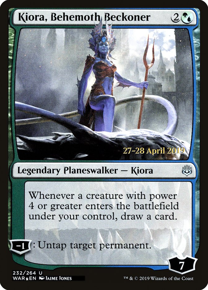 Kiora, Behemoth Beckoner  [War of the Spark Prerelease Promos] | The Time Vault CA