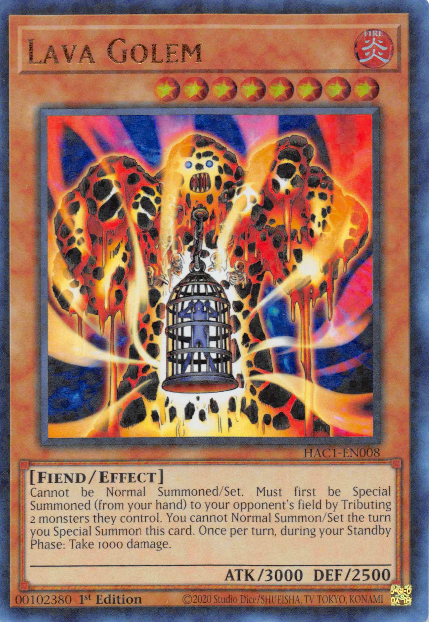 Lava Golem (Duel Terminal) [HAC1-EN008] Parallel Rare | The Time Vault CA