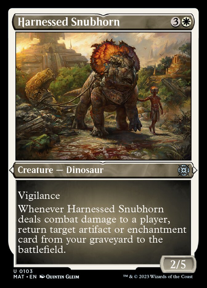 Harnessed Snubhorn (Foil Etched) [March of the Machine: The Aftermath] | The Time Vault CA