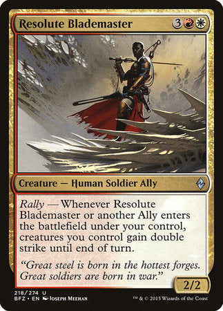 Resolute Blademaster [Battle for Zendikar] | The Time Vault CA