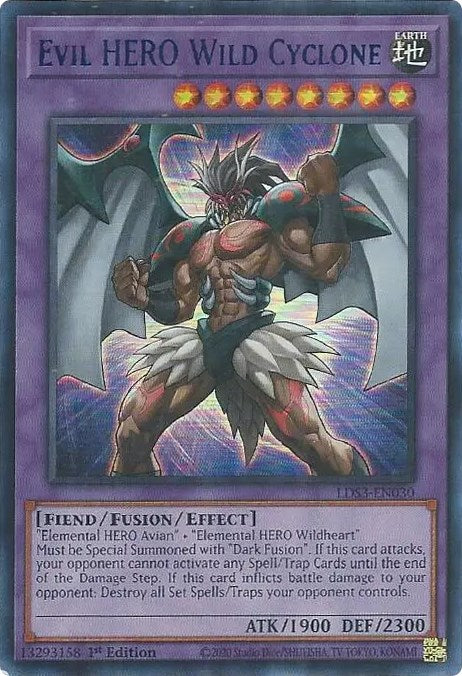 Evil HERO Wild Cyclone (Blue) [LDS3-EN030] Ultra Rare | The Time Vault CA