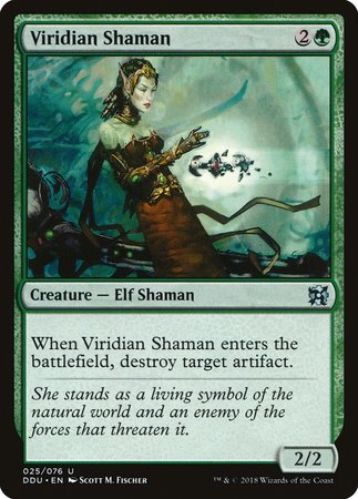 Viridian Shaman [Duel Decks: Elves vs. Inventors] | The Time Vault CA