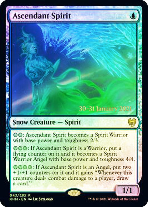 Ascendant Spirit  [Kaldheim Prerelease Promos] | The Time Vault CA