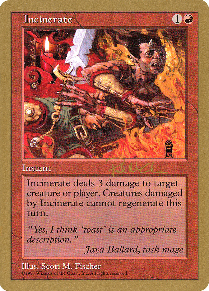 Incinerate (Paul McCabe) [World Championship Decks 1997] | The Time Vault CA