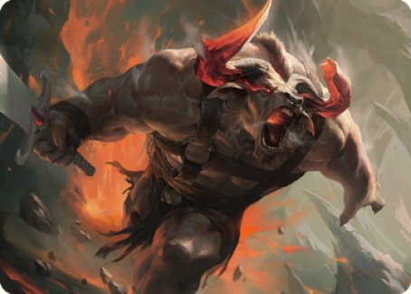 Furious Bellow Art Card [Dominaria United Art Series] | The Time Vault CA