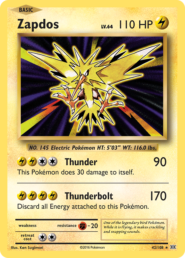 Zapdos (42/108) [XY: Evolutions] | The Time Vault CA