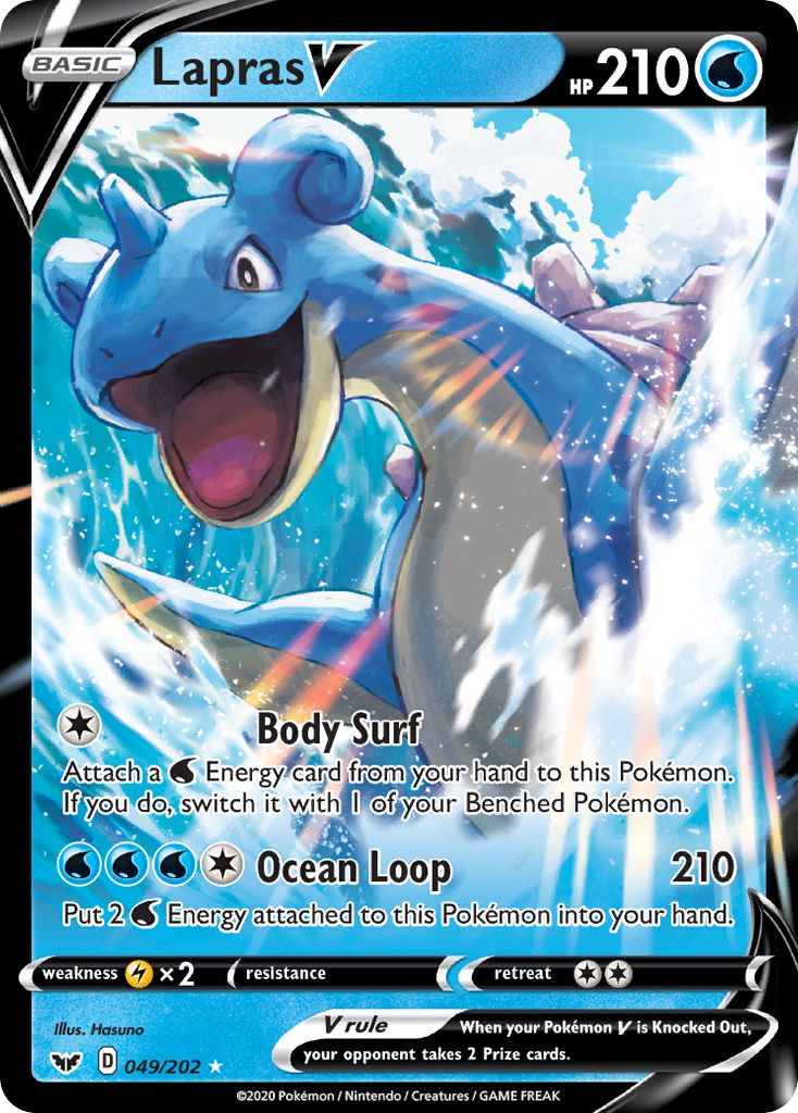 Lapras V (049/202) [Sword & Shield: Base Set] | The Time Vault CA