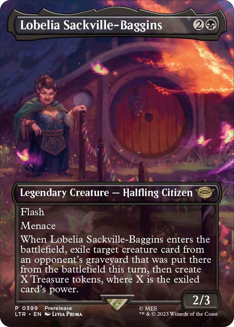 Lobelia Sackville-Baggins (Borderless Alternate Art) [The Lord of the Rings: Tales of Middle-Earth] | The Time Vault CA