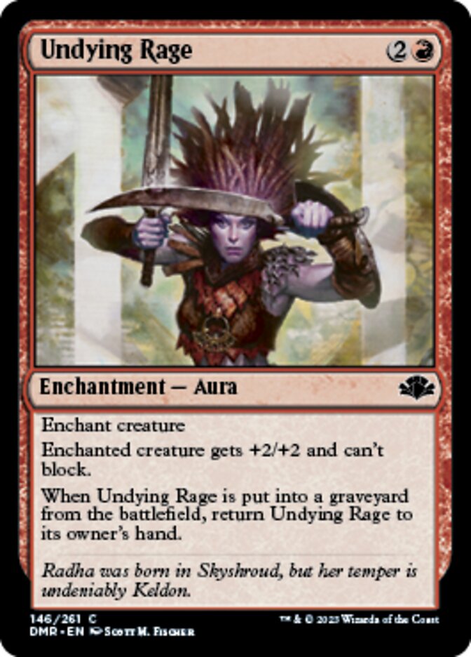 Undying Rage [Dominaria Remastered] | The Time Vault CA