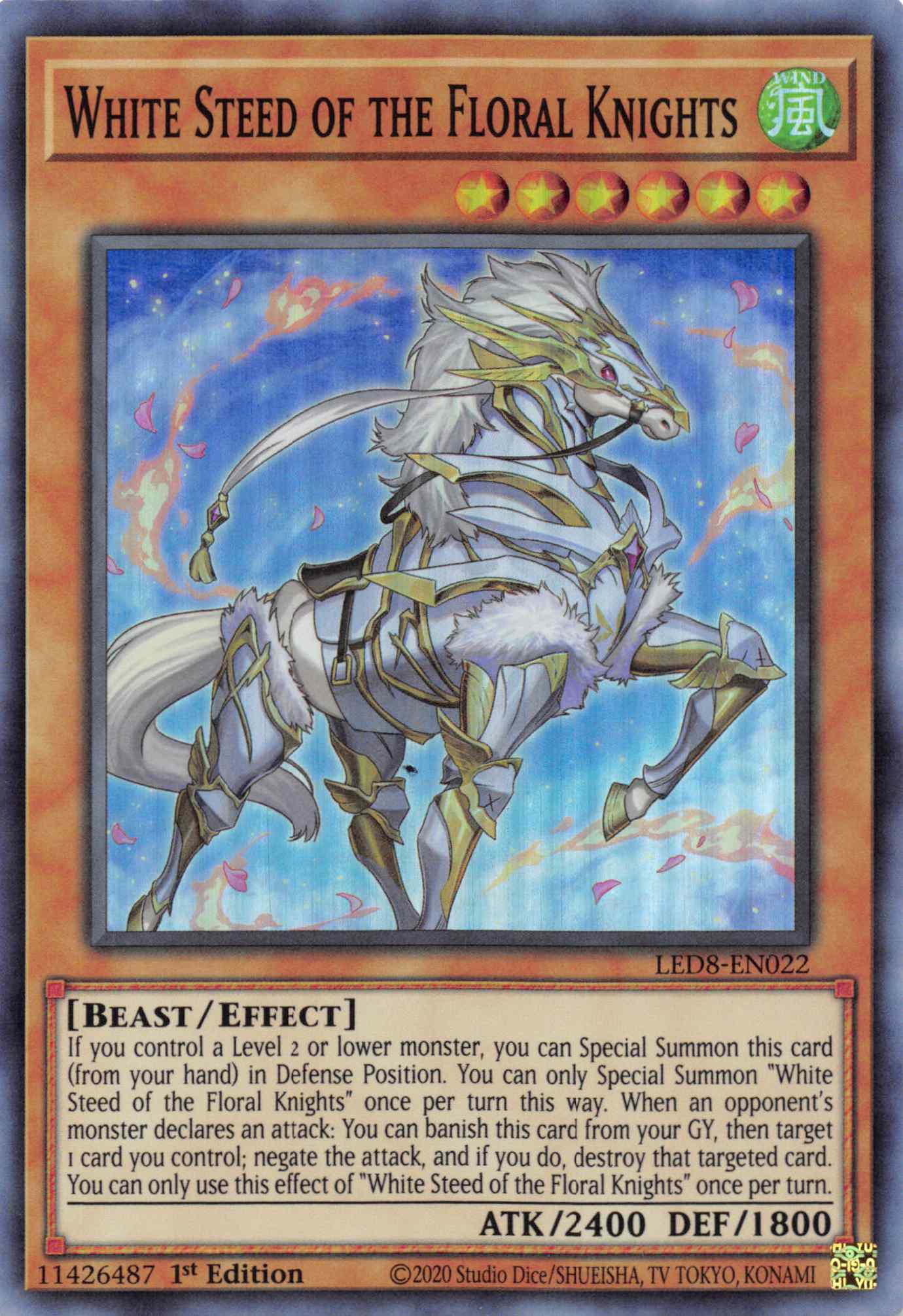 White Steed of the Floral Knights [LED8-EN022] Super Rare | The Time Vault CA