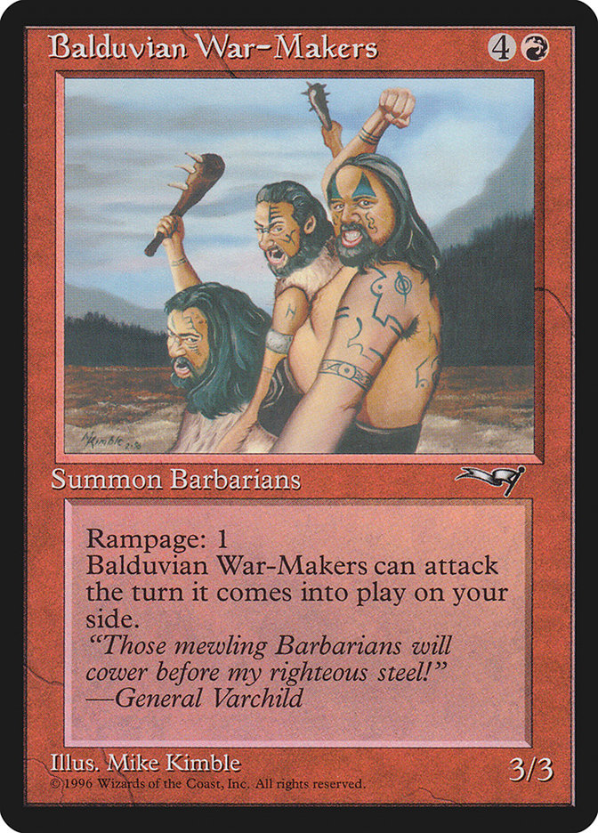 Balduvian War-Makers (Treeline Background) [Alliances] | The Time Vault CA