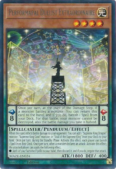 Performapal Duelist Extraordinaire [MAZE-EN024] Rare | The Time Vault CA