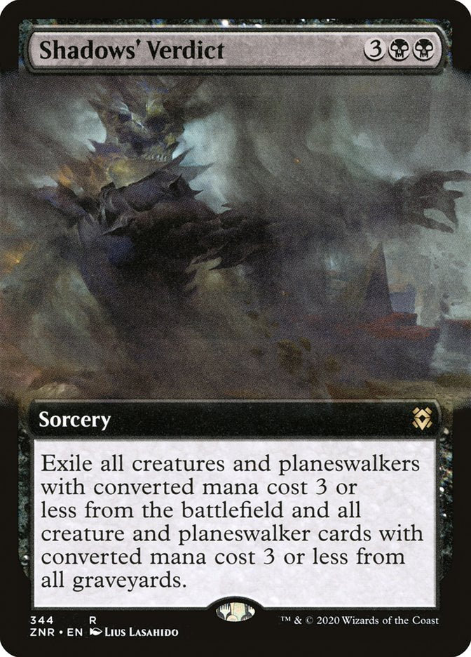 Shadows' Verdict (Extended Art) [Zendikar Rising] | The Time Vault CA