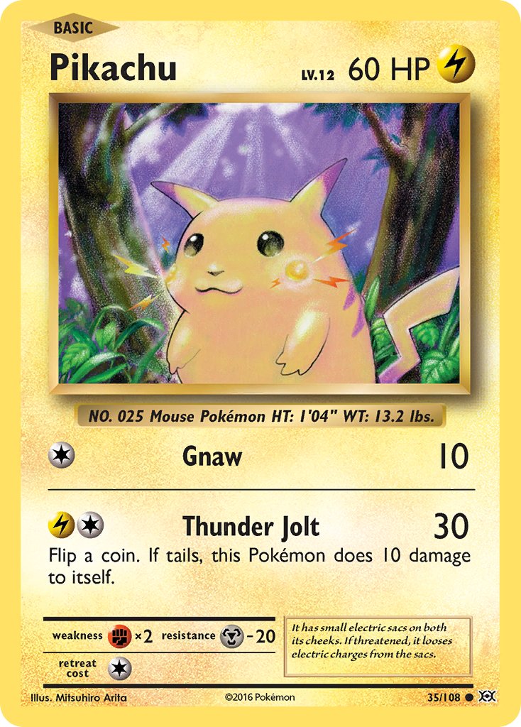 Pikachu (35/108) (Theme Deck Exclusive) (Cracked Ice Holo) [XY: Evolutions] | The Time Vault CA