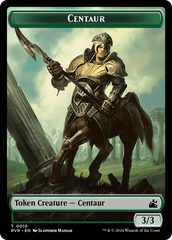 Elf Knight // Centaur Double-Sided Token [Ravnica Remastered Tokens] | The Time Vault CA