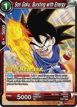 Son Goku, Bursting with Energy (BT10-007) [Rise of the Unison Warrior Prerelease Promos] | The Time Vault CA