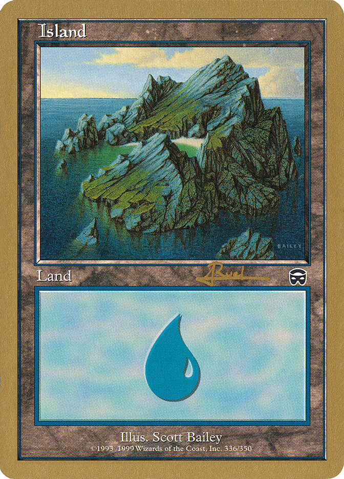 Island (ar336a) (Antoine Ruel) [World Championship Decks 2001] | The Time Vault CA