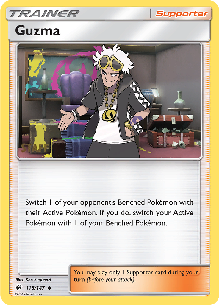 Guzma (115/147) (Regional Championships Staff) [Sun & Moon: Burning Shadows] | The Time Vault CA