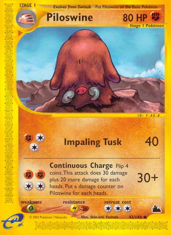 Piloswine (43/144) [Skyridge] | The Time Vault CA