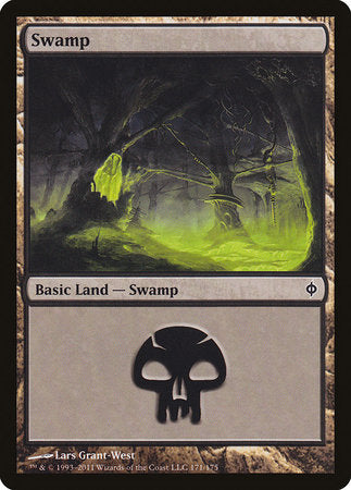Swamp (171) [New Phyrexia] | The Time Vault CA