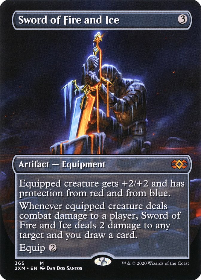 Sword of Fire and Ice (Borderless) [Double Masters] | The Time Vault CA