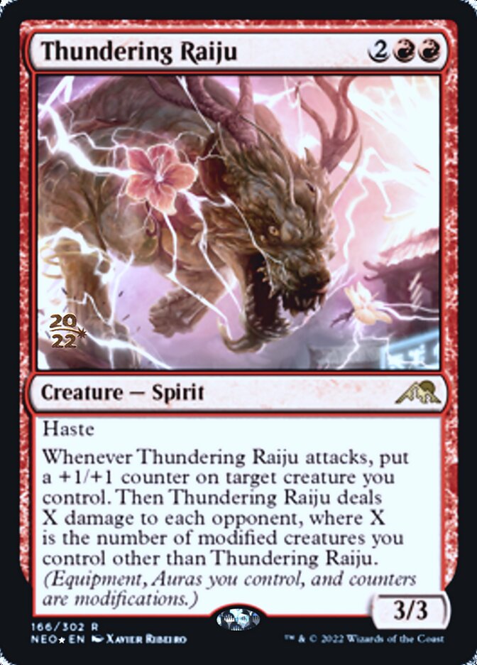 Thundering Raiju [Kamigawa: Neon Dynasty Prerelease Promos] | The Time Vault CA