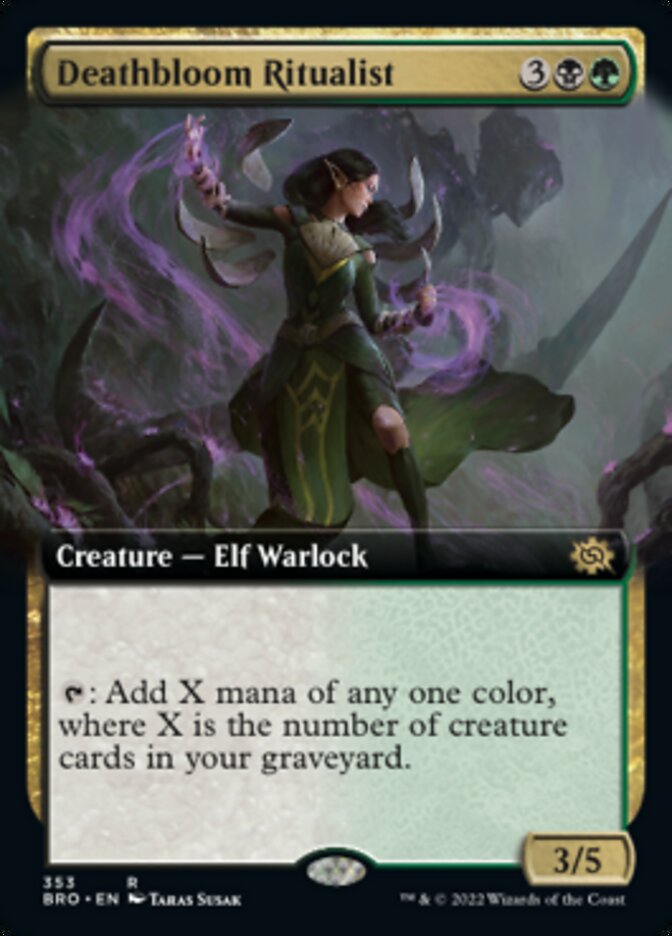 Deathbloom Ritualist (Extended Art) [The Brothers' War] | The Time Vault CA