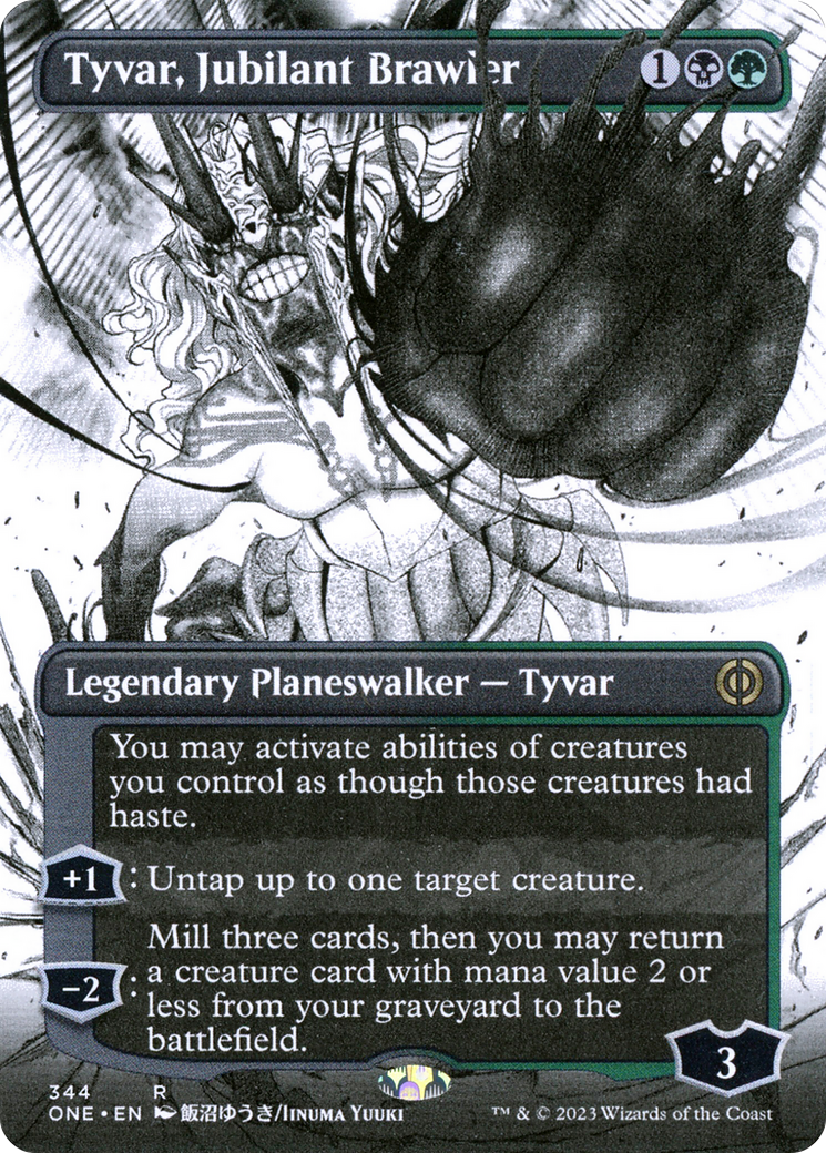 Tyvar, Jubilant Brawler (Borderless Manga) [Phyrexia: All Will Be One] | The Time Vault CA