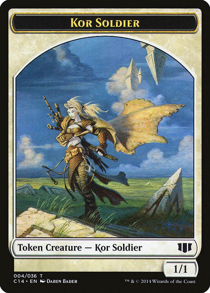 Kor Soldier // Pegasus Double-sided Token [Commander 2014 Tokens] | The Time Vault CA
