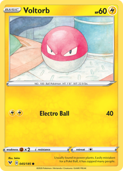 Voltorb (045/185) [Sword & Shield: Vivid Voltage] | The Time Vault CA
