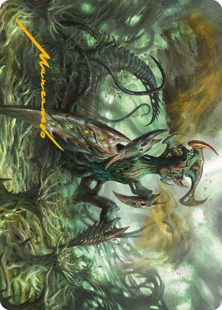 Zopandrel, Hunger Dominus Art Card (Gold-Stamped Signature) [Phyrexia: All Will Be One Art Series] | The Time Vault CA