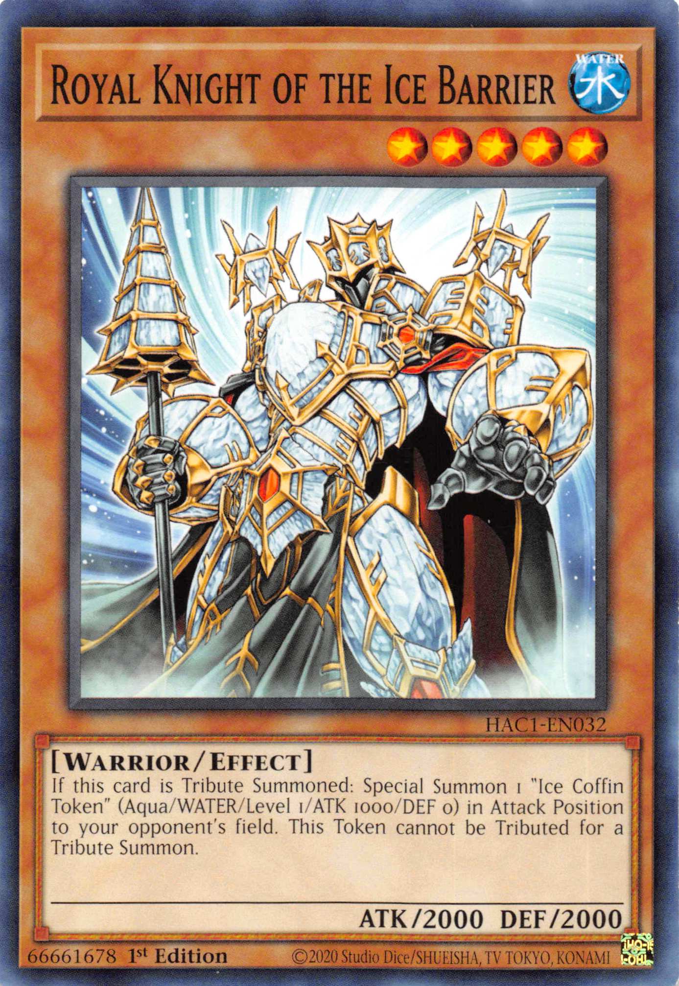 Royal Knight of the Ice Barrier (Duel Terminal) [HAC1-EN032] Parallel Rare | The Time Vault CA