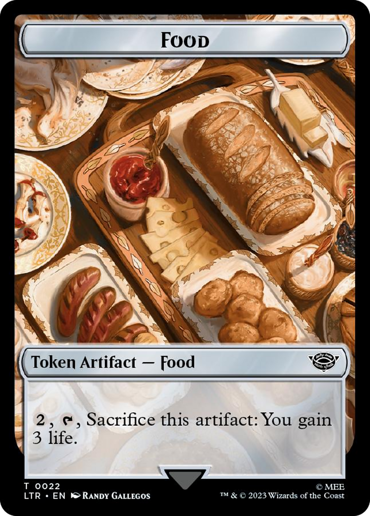 Tentacle // Food (0022) Double-Sided Token (Surge Foil) [The Lord of the Rings: Tales of Middle-Earth Tokens] | The Time Vault CA