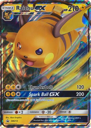 Raichu GX (SM213) (Jumbo Card) [Sun & Moon: Black Star Promos] | The Time Vault CA