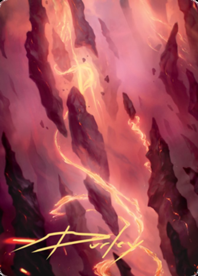 Mountain 1 Art Card (Gold-Stamped Signature) [Zendikar Rising Art Series] | The Time Vault CA