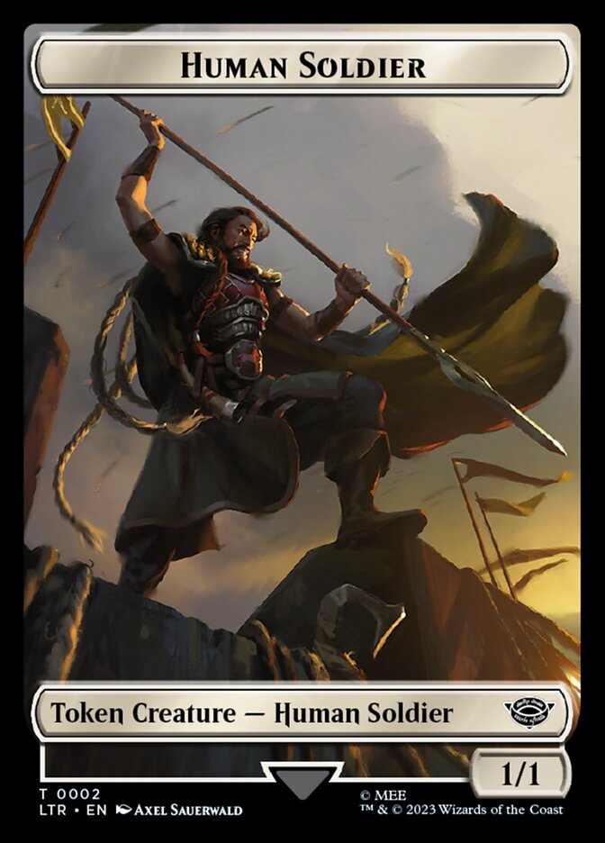 Human Soldier Token (02) [The Lord of the Rings: Tales of Middle-Earth Tokens] | The Time Vault CA