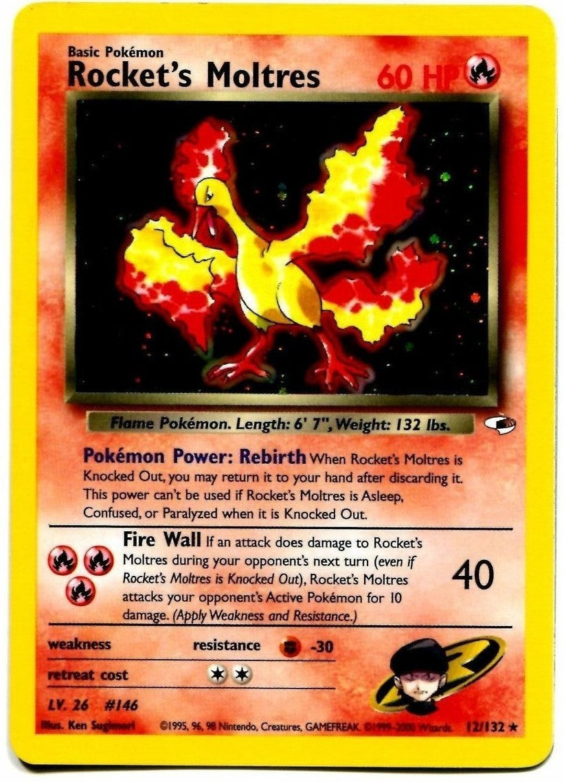 Rocket's Moltres (12/132) [Gym Heroes Unlimited] | The Time Vault CA