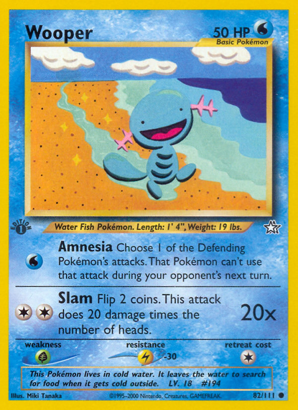 Wooper (82/111) [Neo Genesis 1st Edition] | The Time Vault CA