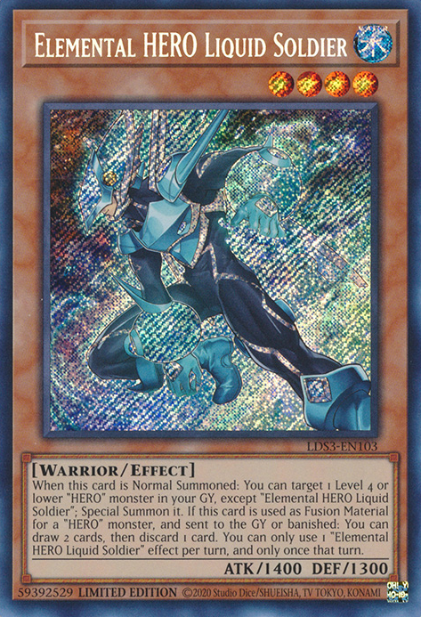 Elemental HERO Liquid Soldier [LDS3-EN103] Secret Rare | The Time Vault CA