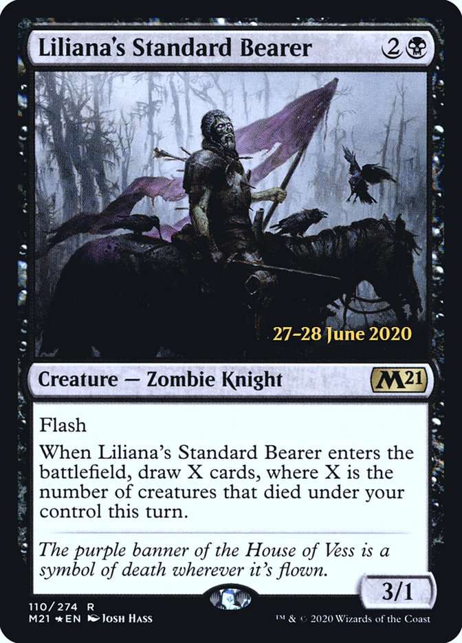 Liliana's Standard Bearer  [Core Set 2021 Prerelease Promos] | The Time Vault CA