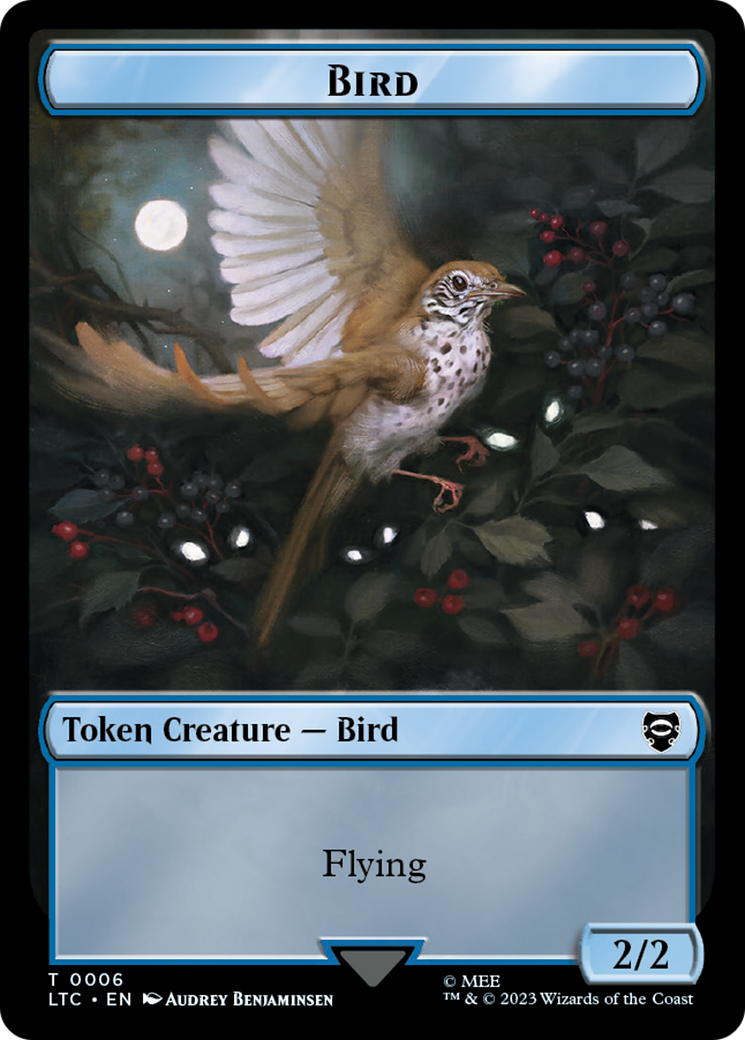 Elf Warrior // Bird Double Sided Token [The Lord of the Rings: Tales of Middle-Earth Commander Tokens] | The Time Vault CA