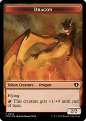 Treasure // Dragon (0020) Double-Sided Token [Commander Masters Tokens] | The Time Vault CA