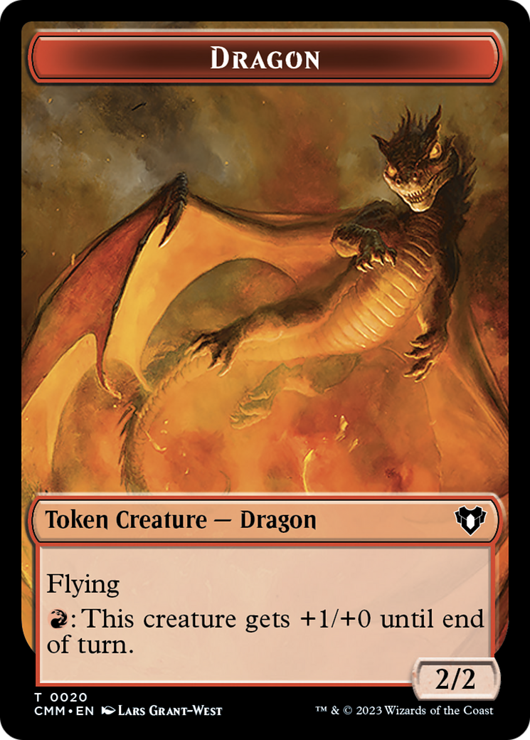 Servo // Dragon (0020) Double-Sided Token [Commander Masters Tokens] | The Time Vault CA