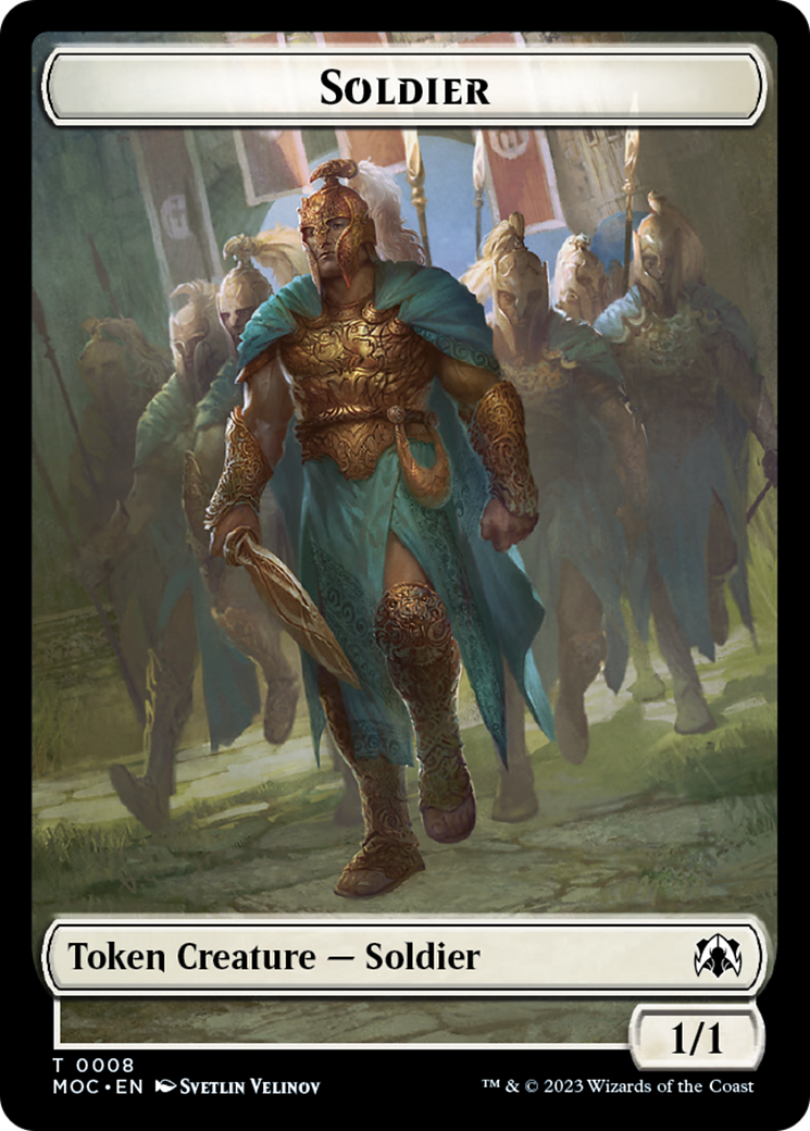 Vampire Knight // Soldier Double-Sided Token [March of the Machine Commander Tokens] | The Time Vault CA
