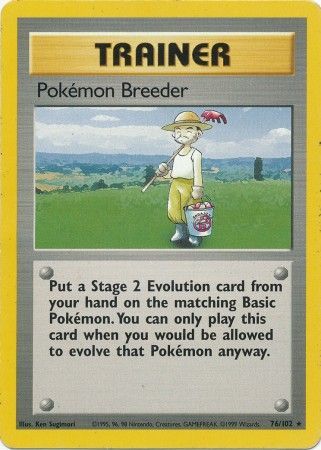 Pokemon Breeder (76/102) [Base Set Unlimited] | The Time Vault CA