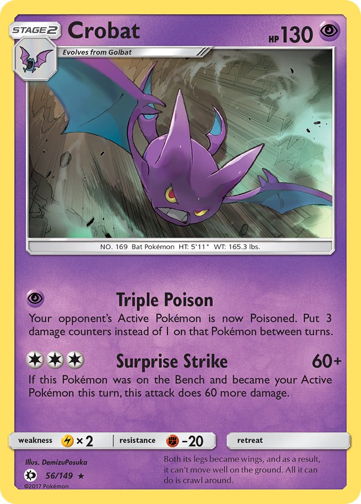 Crobat (56/149) (Cosmos Holo) (Blister Exclusive) [Sun & Moon: Base Set] | The Time Vault CA
