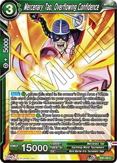 Mercenary Tao, Overflowing Confidence (EB1-29) [Battle Evolution Booster] | The Time Vault CA